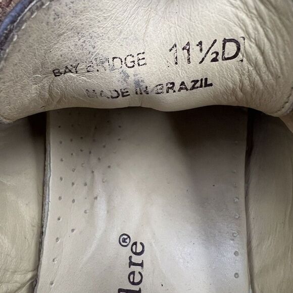 Studio Belvedere Bay Bridge Brown Leather Lace-up Dress Shoes Mens Size 11 1/2 D - Picture 10 of 10